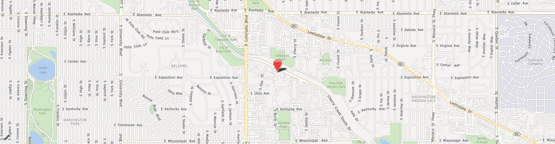 Location Map: 4500 Cherry Creek Drive S Denver, CO 80246