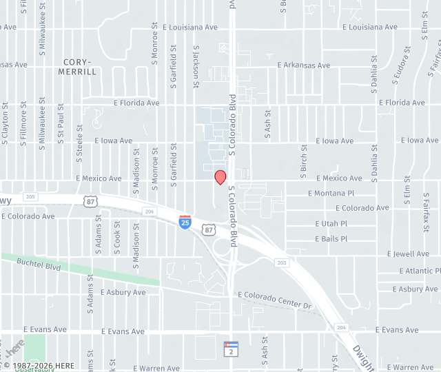Location Map: 3900 East Mexico Avenue, Suite 570 Denver, CO 80210